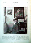 Old Print Jan Vermeer La Jeune Femme Au Clavecin Mensur Heidelburg 1893 0 19th