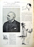 Antique Old Print Mr Frank Lockwood Mp As Sketcher Parnell Commission 1893 0