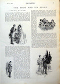 Old Story Illustrations Lady Gent Choir Painter Subject Sketches 1893 0 19th