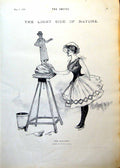 Old Antique Print Sculptor Lady Drawn Dudley Hardy Coming Crinoline 1893 0 19th