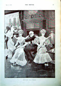 Old Gentleman Ball Poked Two Ladies Dresses Ice Carnival Paris 1893 0 Victorian