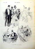 Antique Old Print Opera Ball Paris Ladies Gentlemen Dancing New Notable 1893 0