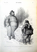 Antique Old Print John Bull Master Gladstone Snowball Home Rule Liquor 1893