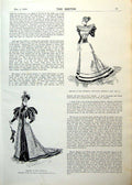 Old Antique Print Dresses Criterion Gowns Act I Cloak Act Ii Enson 1893 0 19th