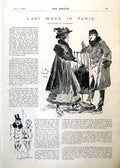 Antique Print Last Week Paris Villedebois Ice Skating After Wild Fowl 1893 0