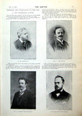 Antique Old Print Journalists Newnes Cook Spender Hill Parliament P May 1893 0