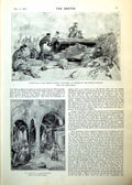 Antique Old Print Diamond Battery Sebastopol Funeral Empress Abyssinia 1893 0