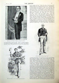 Old Antique Print Julian Claney John Ford Rene Levasseur Portraits 1893 19th