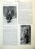 Antique Old Print Juniors Margot Jacques Wren Nest Sketch Crying Girl 1893 0