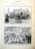 Antique Print Hm Queen Manchester Drawing Room St James Lady Dalkeith 1893 0