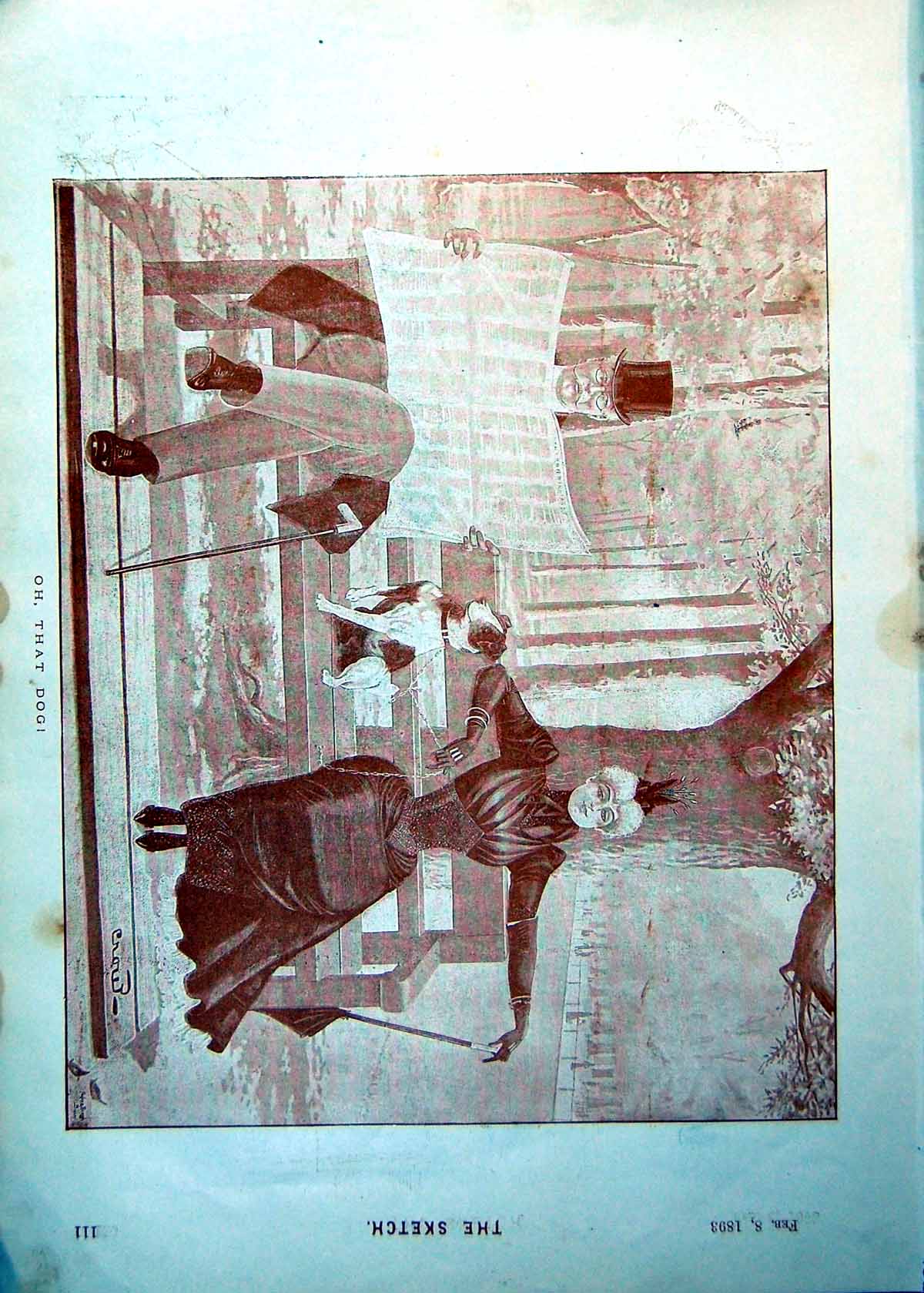 Old Lady Park Bench Dog Gentleman Sta Candida Magic Opal Lyric 1893Victorian