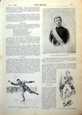 Antique Old Print Sportsmen Eden Engelmann Heath Racing Notes Hotspur 1893