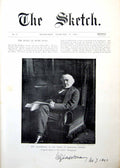 Old Print Mr Gladstone Room Downing Street Inside House Parliament 1893 19th