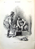 Antique Old Print Testing Strength Ballot Box Votes Last Week'S Paris 1893