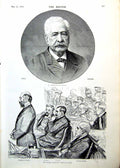 Antique Print Ferdinand De Lesseps Suez Panama Scandal Cornelius Herz 1893