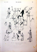 Antique Old Print Fancy Dress Ball Covent Garden Monkey Traps Crocodile 1893