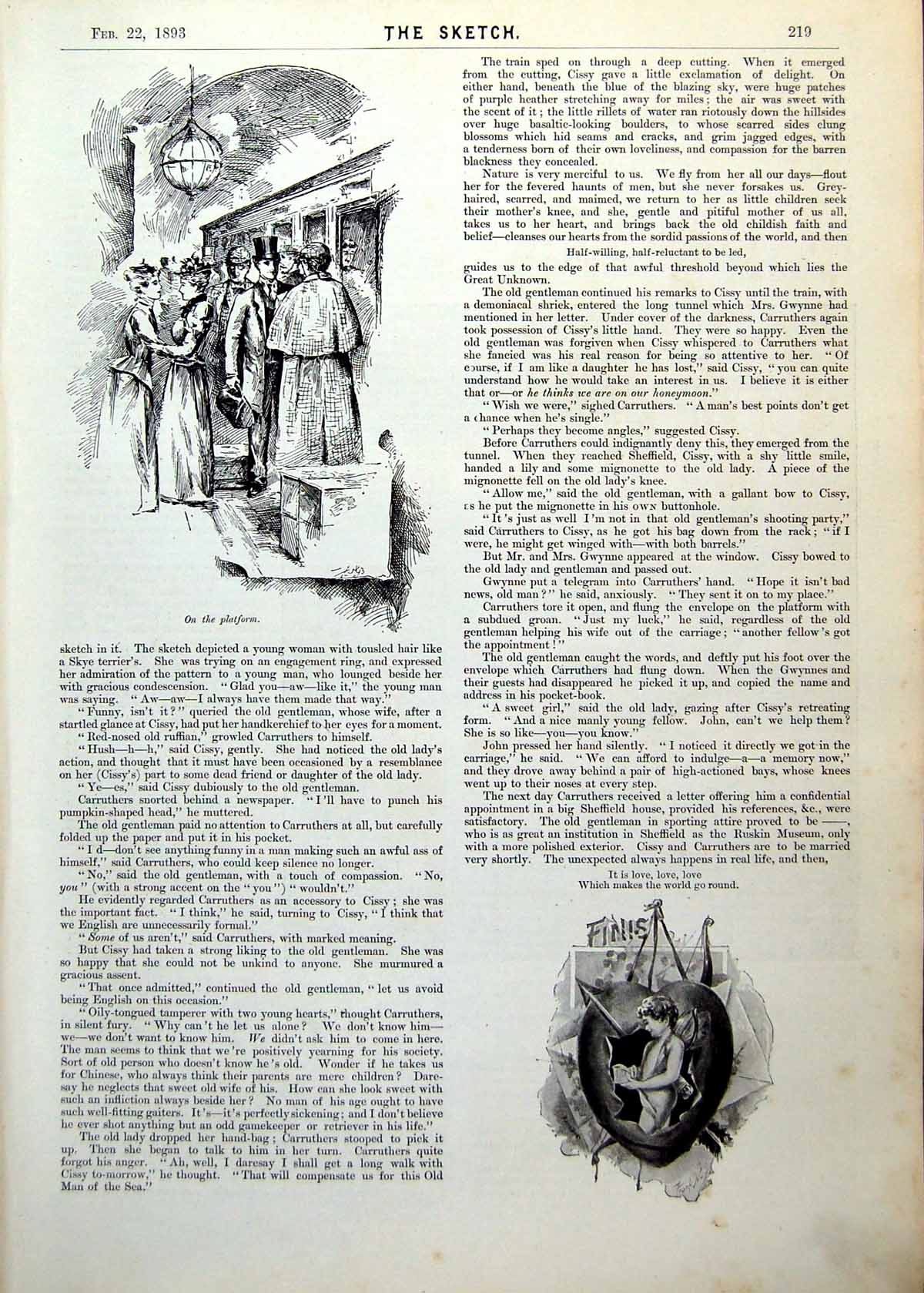 Old Antique Print Fateful Journey Sketches Train Carriage Dr Nansen 1893 19th
