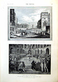 Antique Print Parliament House Dublin Irish House Commons Junior Page 1893