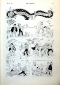 Antique Old Print Highwaymen Outwitted Man Pig Wheelbarrow Rhinoceros 1893