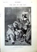 Antique Old Print Art Carousel Roybet Resting Tom Lloyd French Sea Port 1893