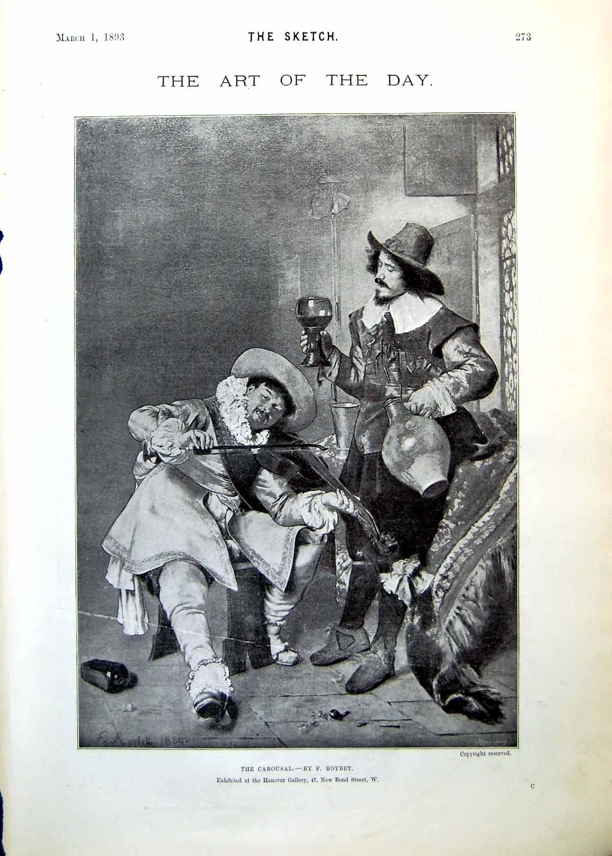 Antique Old Print Art Carousel Roybet Resting Tom Lloyd French Sea Port 1893