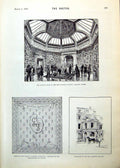 Antique Print Octagon Room Grafton Gallery Entrance Armenian Children 1893