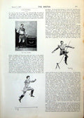 Antique Old Print Caicedo Don Juan Portrait Action Balancing Leaping 1893 19th