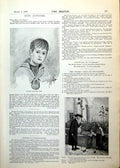 Antique Old Print Drawing Master Stanley Cook Juniors Page Boys Oranges 1893