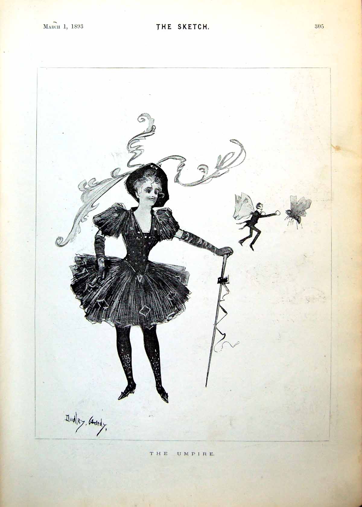 Old The Umpire Lady Man Butterfly Thief Gets Crocodile Surprise 1893Victorian