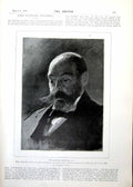 Antique Old Print Lord Randolph Churchill Study Picture House Commons 1893 19th