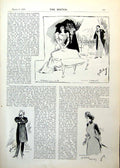 Antique Old Print Lady Seated Butler Approaching Royal Yacht Osborne 1893 19th