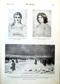 Old Print Adeline Camilla Napoleon'S Retreat Russia British Gallery 1893 19th