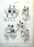 Old Print Paris Childrens Fancy Dress Ball Hyeres Compton Wynyates 1893 19th