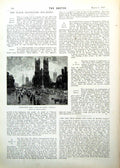Antique Old Print Westminster Abbey From March Century Joseph Pennell 1893 19th