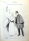 Old Print Man Lady Sharing Secret Phil May Dance Ballet Dress Love 1893 19th