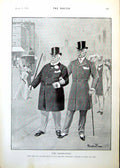 Antique Print Half-Pay Colonels Govenment Should Help Street Musician 1893
