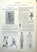 Old Print F Street Captain Oxford Universtiy Football Team Sketches 1893 19th