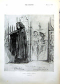 Old Print Last Week'S Paris Praying For Those Lost At Sea Lady Black 1893 19th