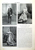 Antique Print Stuart Knill Lord Mayor London Lady Mayoress Miss Wight 1893 19th