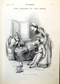Old Cartoon Man Sailor Suit Elderly Lady Maid Parliament Sketch 1893Victorian