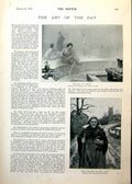Old Print Damaged Bath Gerome Life'S Eventide Harvesters Veyrassat 1893 19th