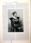 Antique Print John Oliver Hobbs Mrs Craigie Billiards Players Roberts 1893