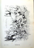 Old Antique Print Last Fancy Dress Ball Covent Garden Hats Costumes 1893 19th