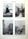 Antique Print Paintings Papendrecht Milk Girl Fleet St Story Hawkins 1893 19th