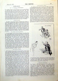 Antique Old Print Parliament Sketches Marie Antoinette And Her Children 1893