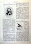 Old Antique Print Lord Lonsdale Mr Abington Queen Anne Morning Room 1893 19th