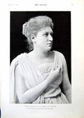 Old Print Beatrice Lamb Plays Niobe Full Page And Smaller Portrait 1893 19th