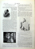 Antique Old Print Joseph Barnby Loving Cup Address Chalice Candlesticks 1893