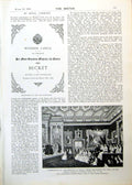 Original Old Antique Print Royal Command Performance Windsor Castle Becket 1893