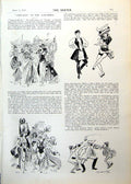Antique Print Chicago Alhambra Costumed Ladies Dancers Flask Throwing 1893 19th